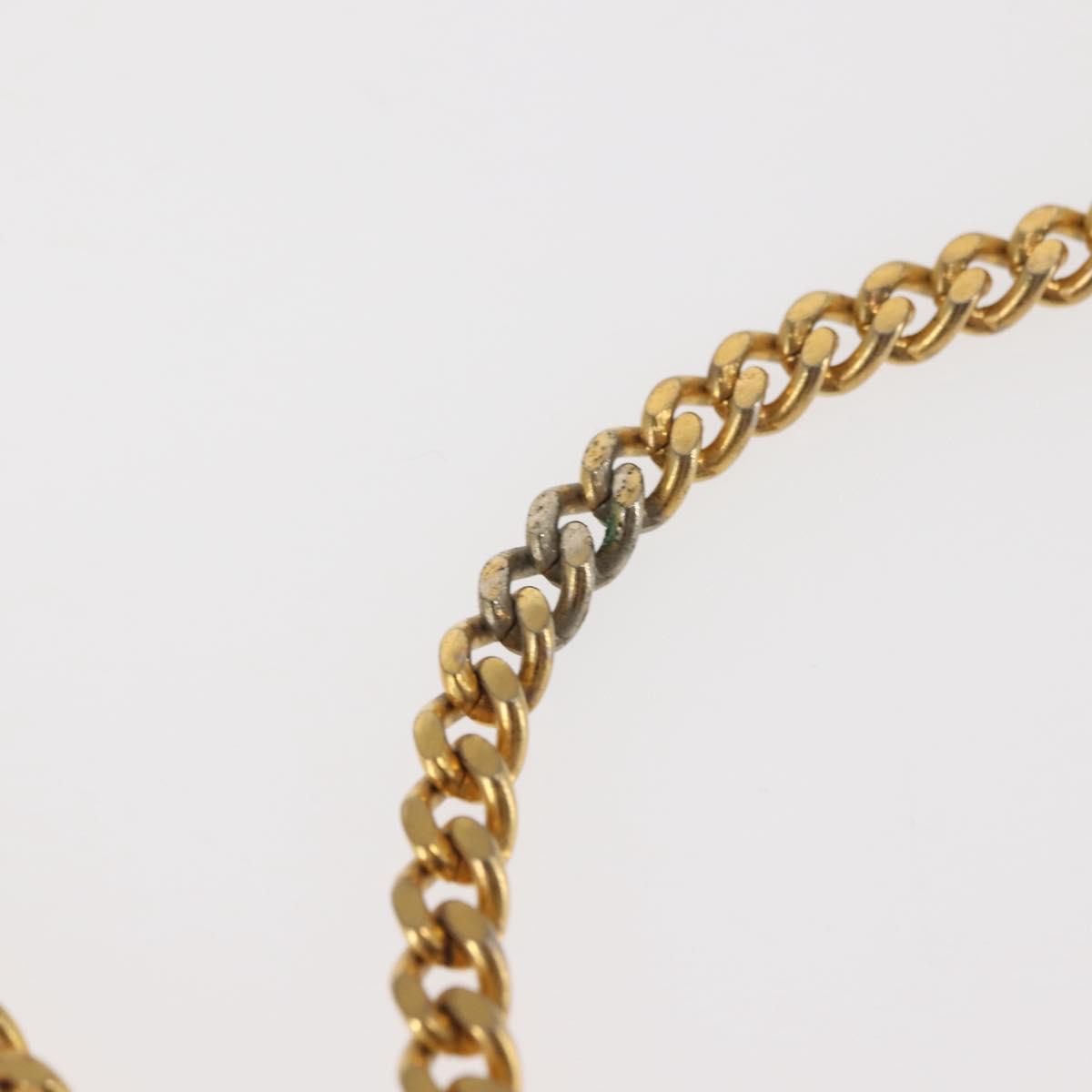 Christian Dior Honeycomb Canvas Chain Shoulder Bag PVC Leather Beige Auth sw1596