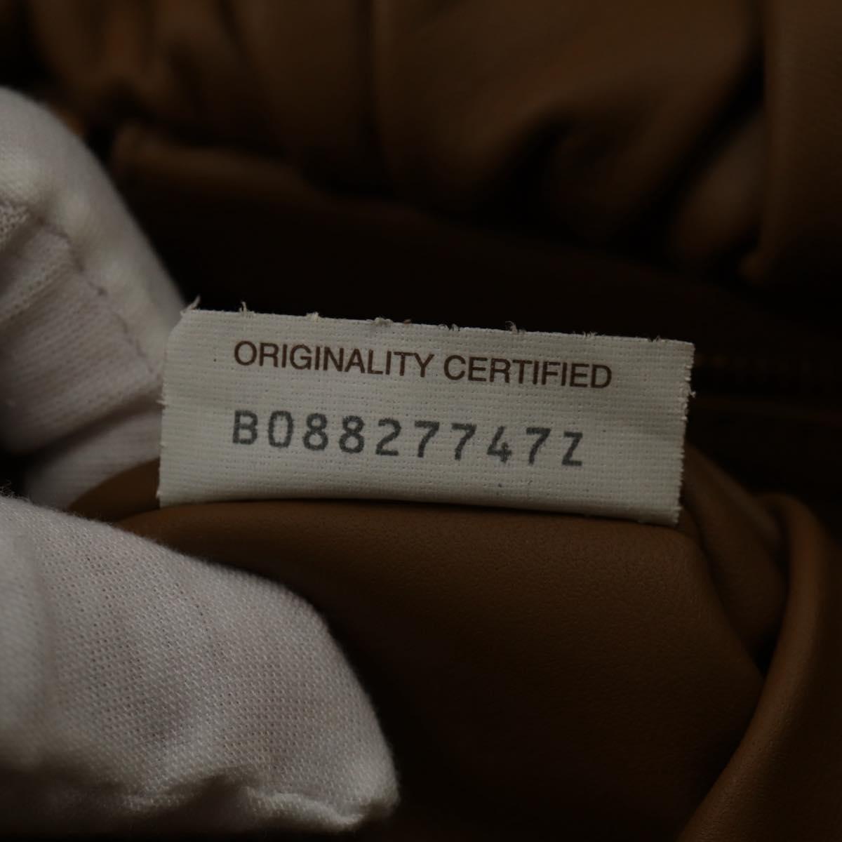 BOTTEGA VENETA Body Bag Leather Gold Khaki Auth sw1602M