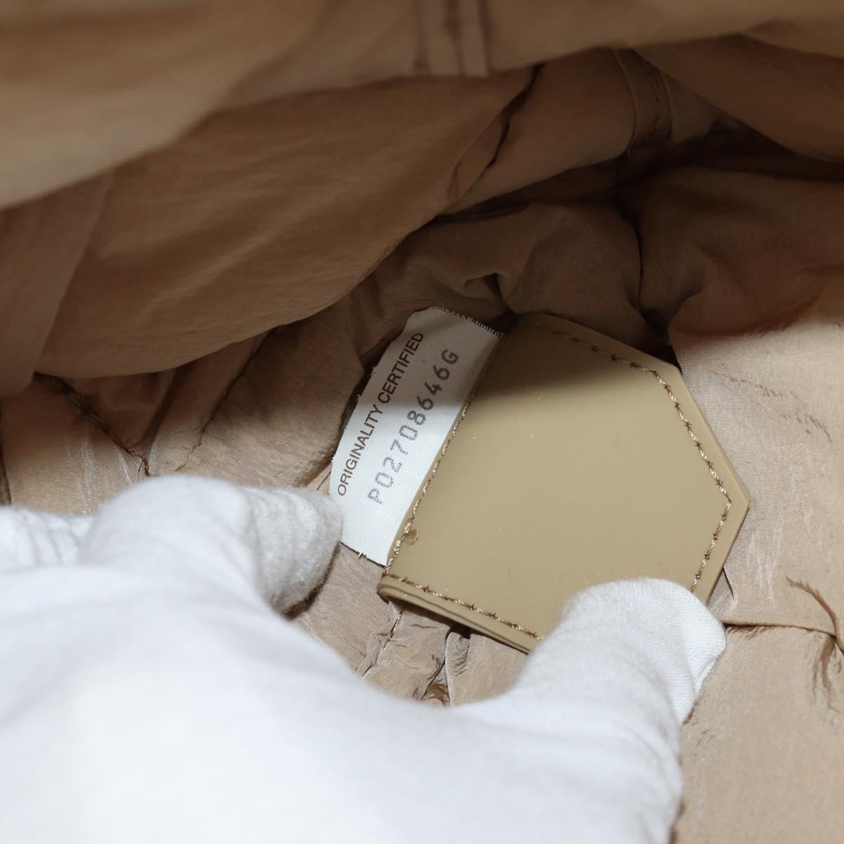 BOTTEGA VENETA Cassette Padded INTRECCIATO Bag Nylon Beige 670207 Auth sw1603M