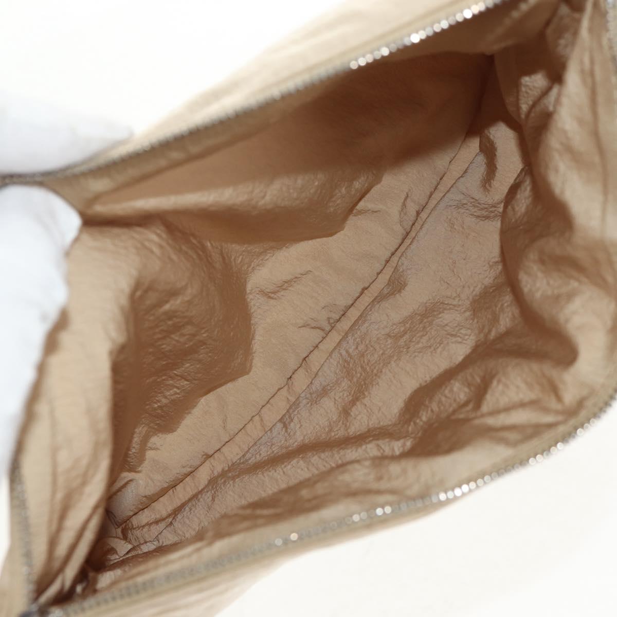 BOTTEGA VENETA Cassette Padded INTRECCIATO Bag Nylon Beige 670207 Auth sw1603M