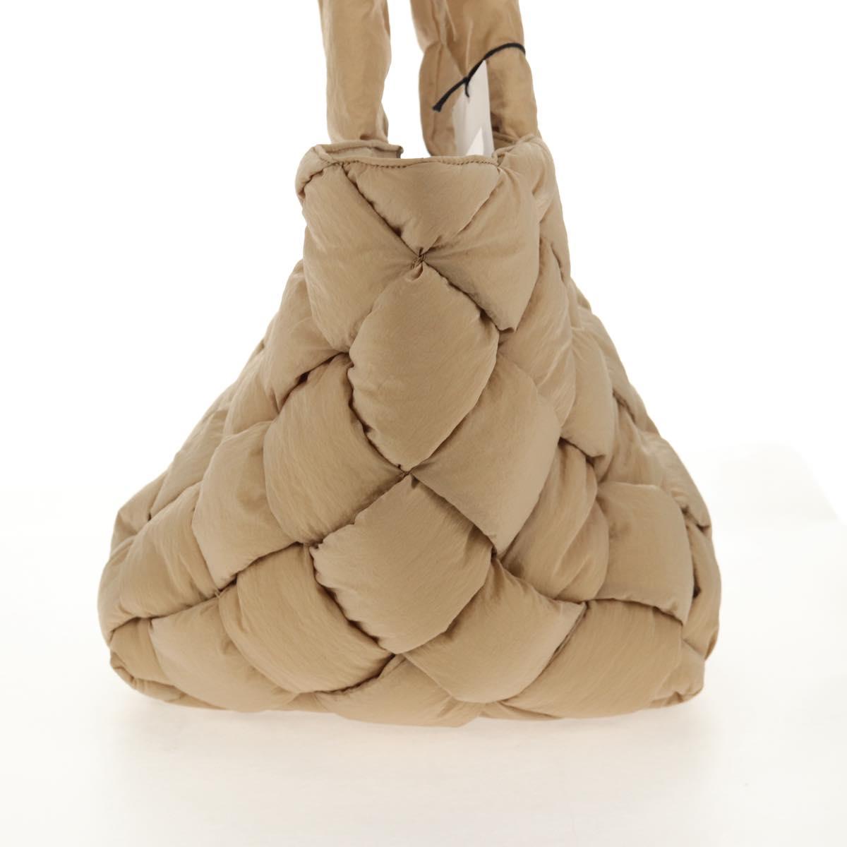 BOTTEGA VENETA Cassette Padded INTRECCIATO Bag Nylon Beige 670207 Auth sw1603M