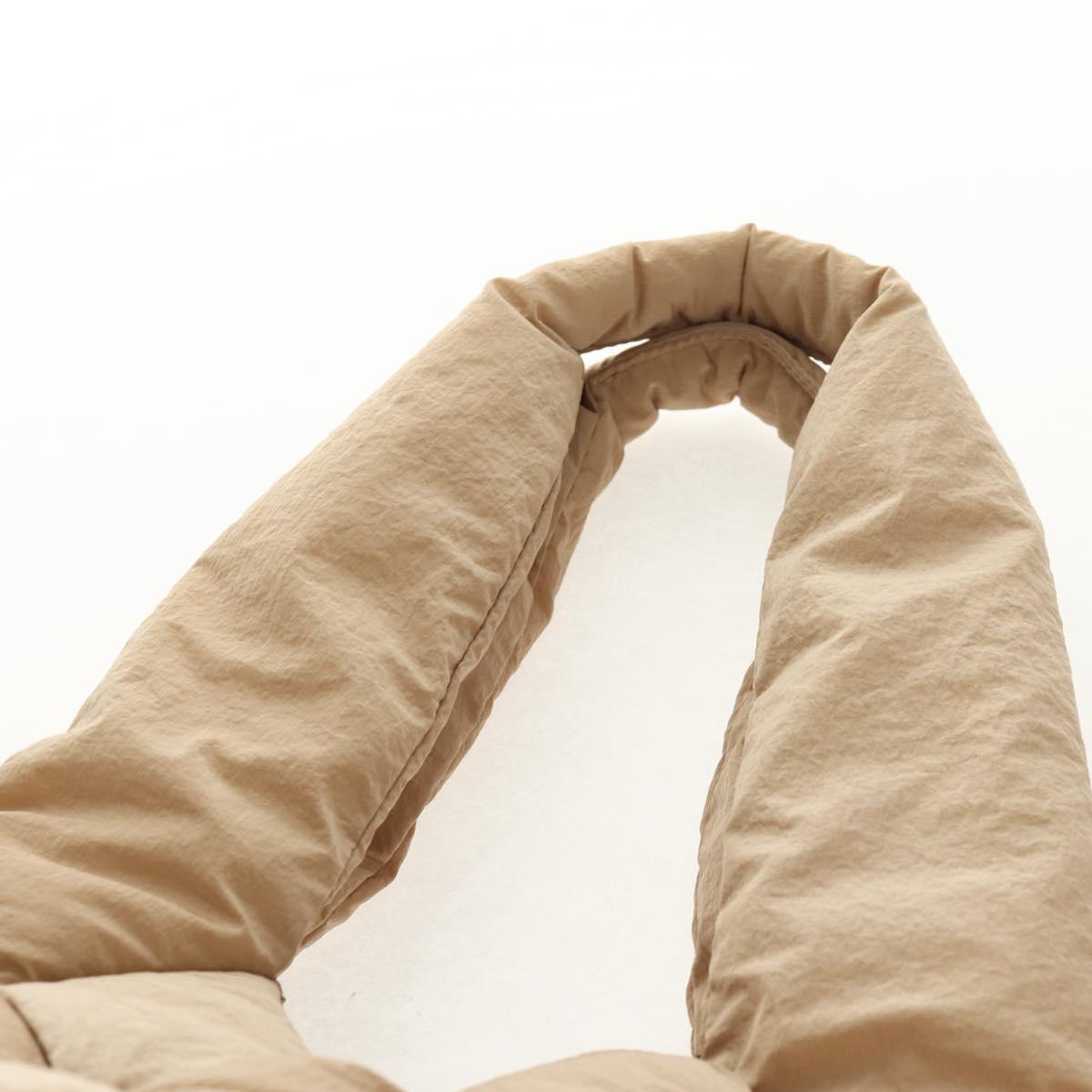 BOTTEGA VENETA Cassette Padded INTRECCIATO Bag Nylon Beige 670207 Auth sw1603M