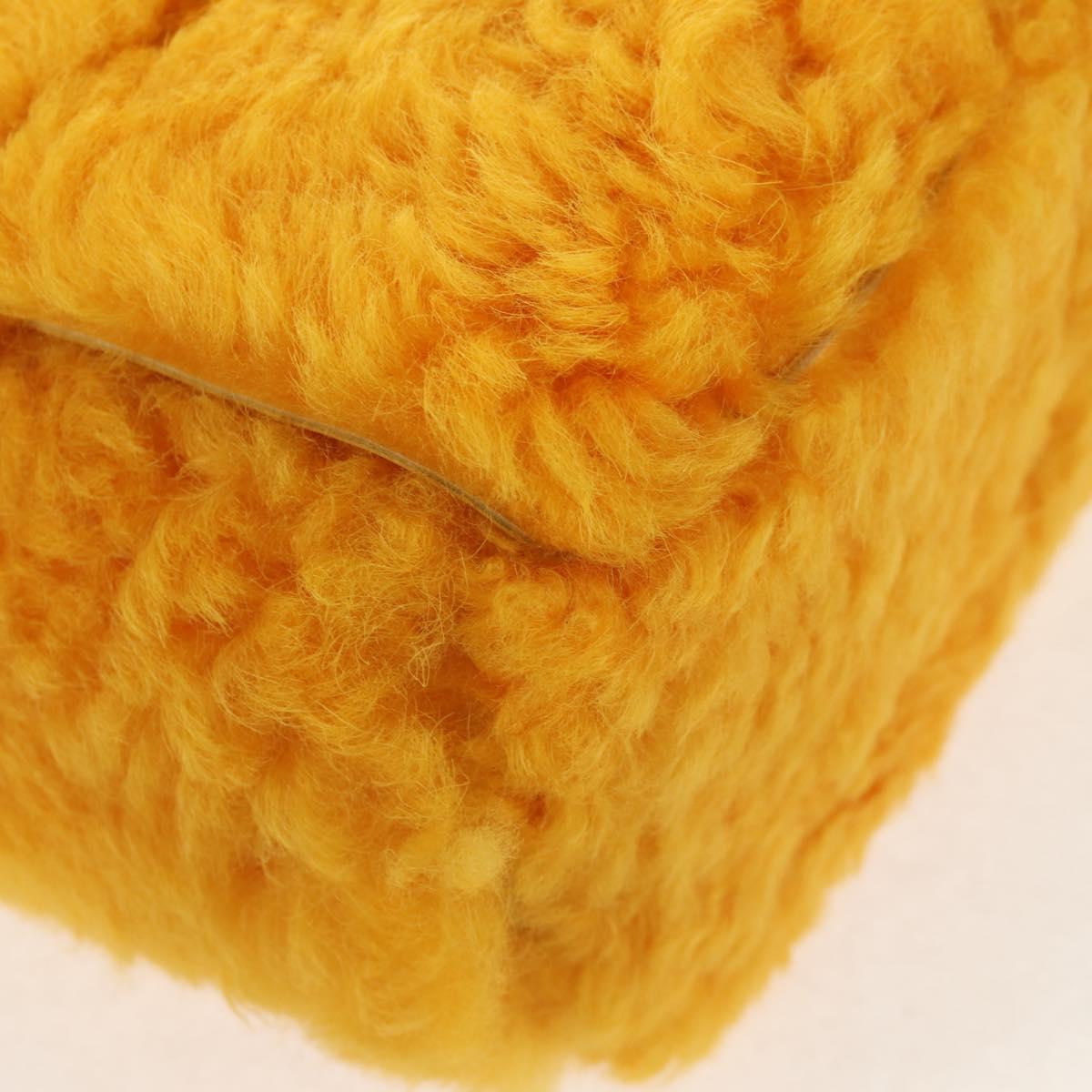 BOTTEGA VENETA MAXI INTRECCIATO The Alco Bag Mouton Yellow 652867 Auth sw1604M