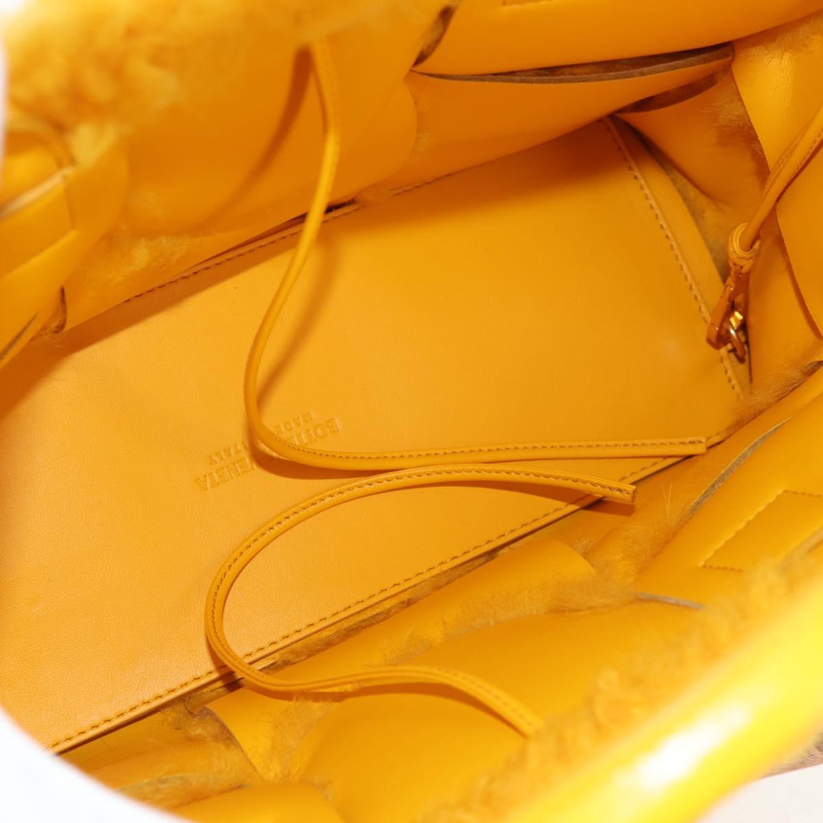 BOTTEGA VENETA MAXI INTRECCIATO The Alco Bag Mouton Yellow 652867 Auth sw1604M