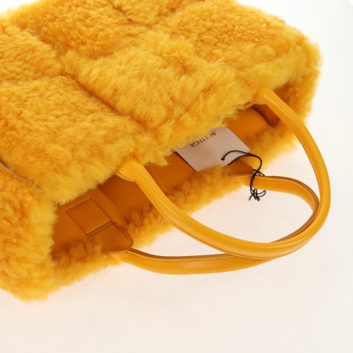BOTTEGA VENETA MAXI INTRECCIATO The Alco Bag Mouton Yellow 652867 Auth sw1604M