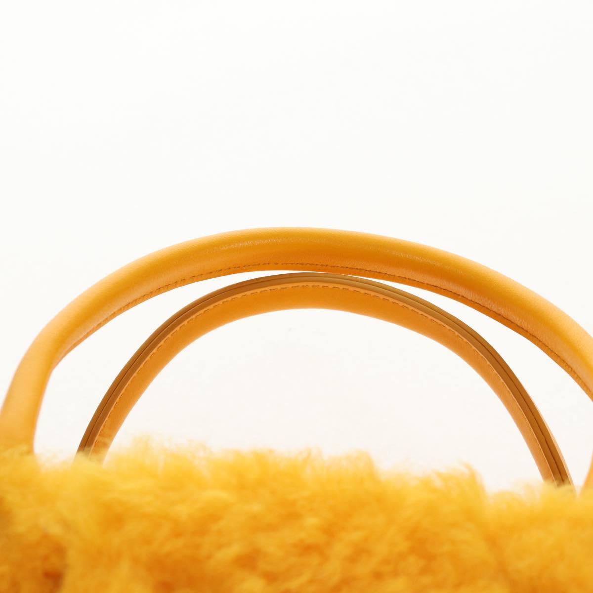 BOTTEGA VENETA MAXI INTRECCIATO The Alco Bag Mouton Yellow 652867 Auth sw1604M