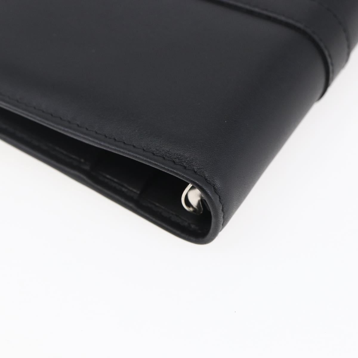 GUCCI Jackie Day Planner Cover Leather Black Silver 29966 1147 Auth sw1611