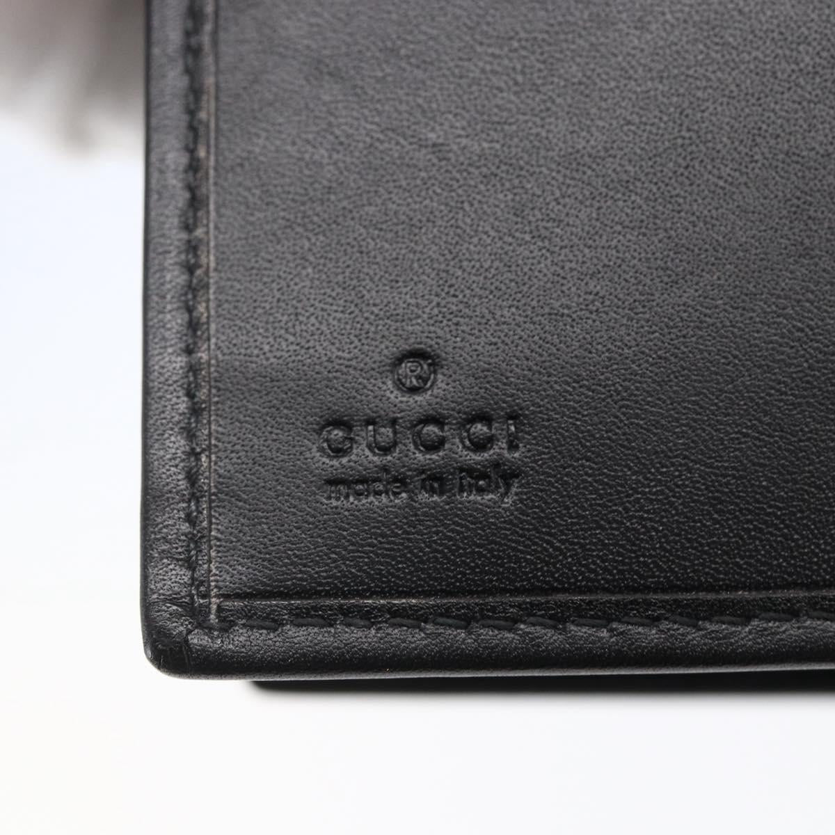 GUCCI Jackie Day Planner Cover Leather Black Silver 29966 1147 Auth sw1611