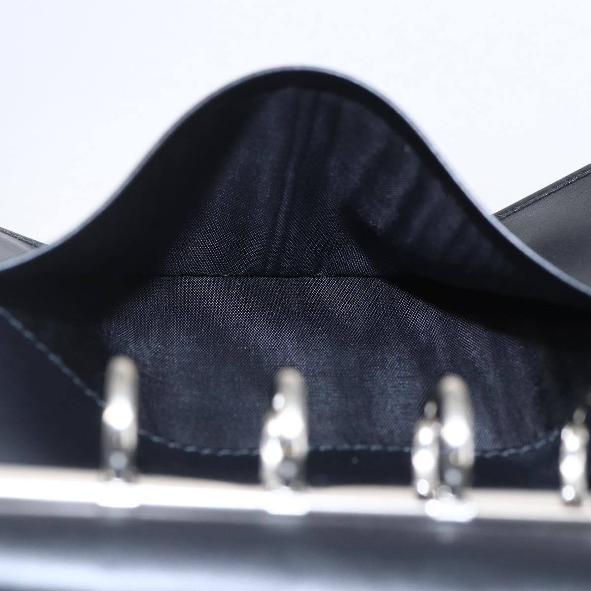 GUCCI Jackie Day Planner Cover Leather Black Silver 29966 1147 Auth sw1611