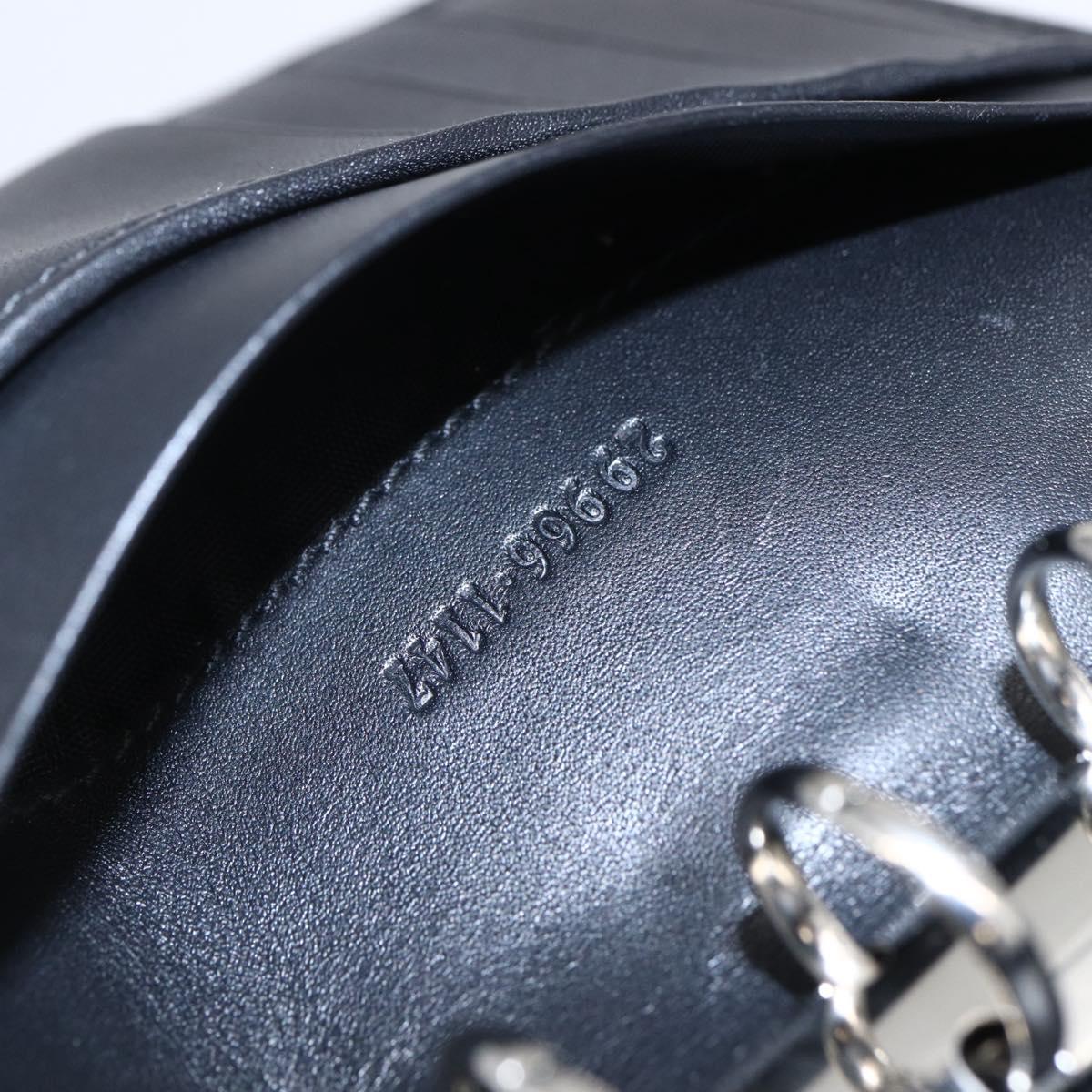 GUCCI Jackie Day Planner Cover Leather Black Silver 29966 1147 Auth sw1611