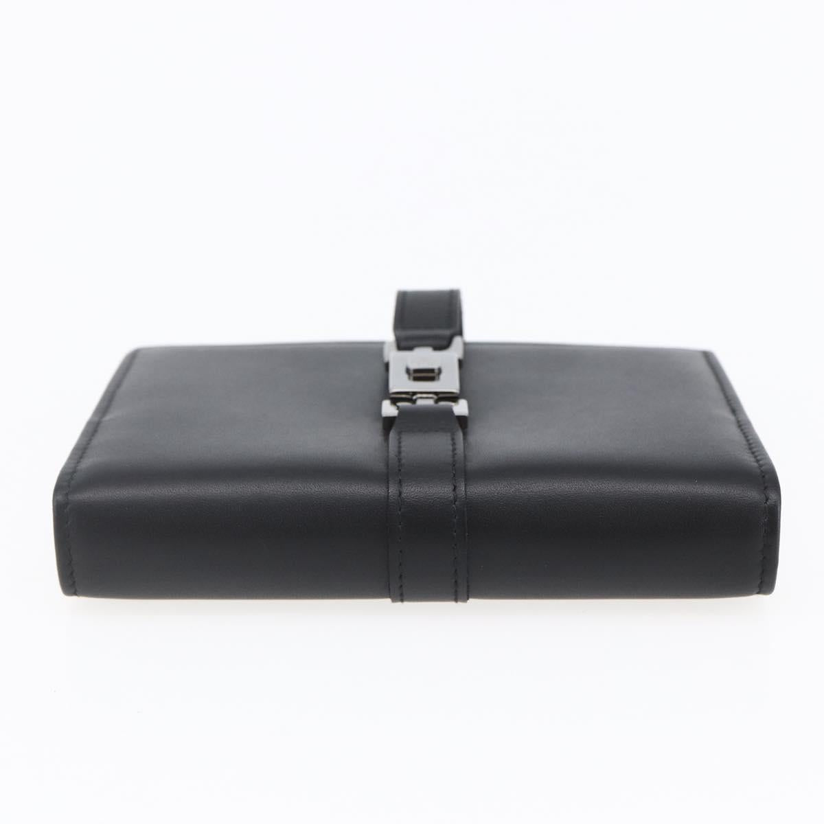 GUCCI Jackie Day Planner Cover Leather Black Silver 29966 1147 Auth sw1611