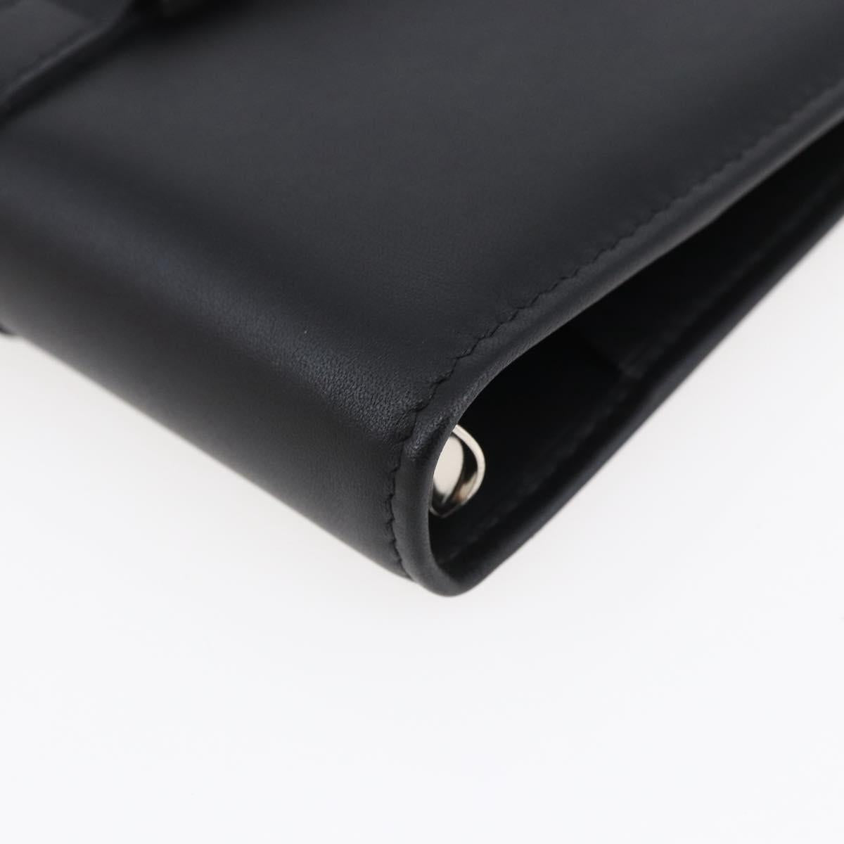 GUCCI Jackie Day Planner Cover Leather Black Silver 29966 1147 Auth sw1611