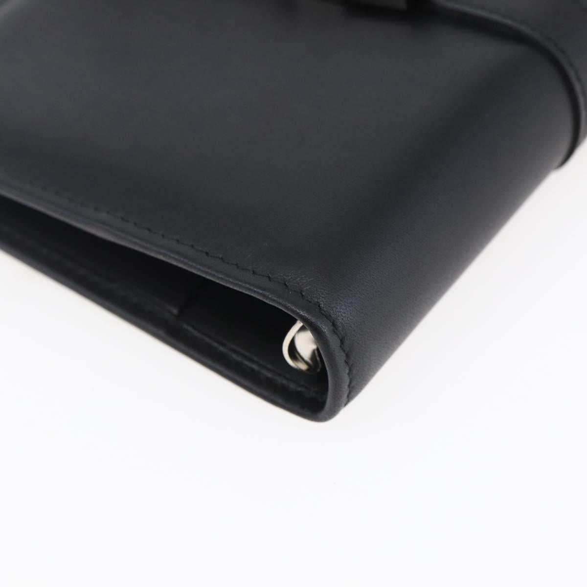 GUCCI Jackie Day Planner Cover Leather Black Silver 29966 1147 Auth sw1611