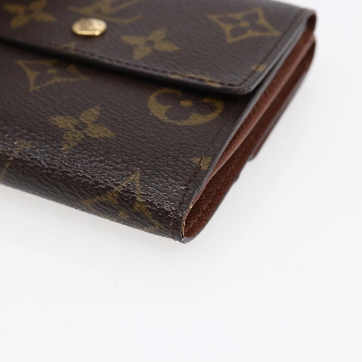 LOUIS VUITTON Monogram Portefeuille Elise Trifold Wallet M61654 LV Auth sw1612