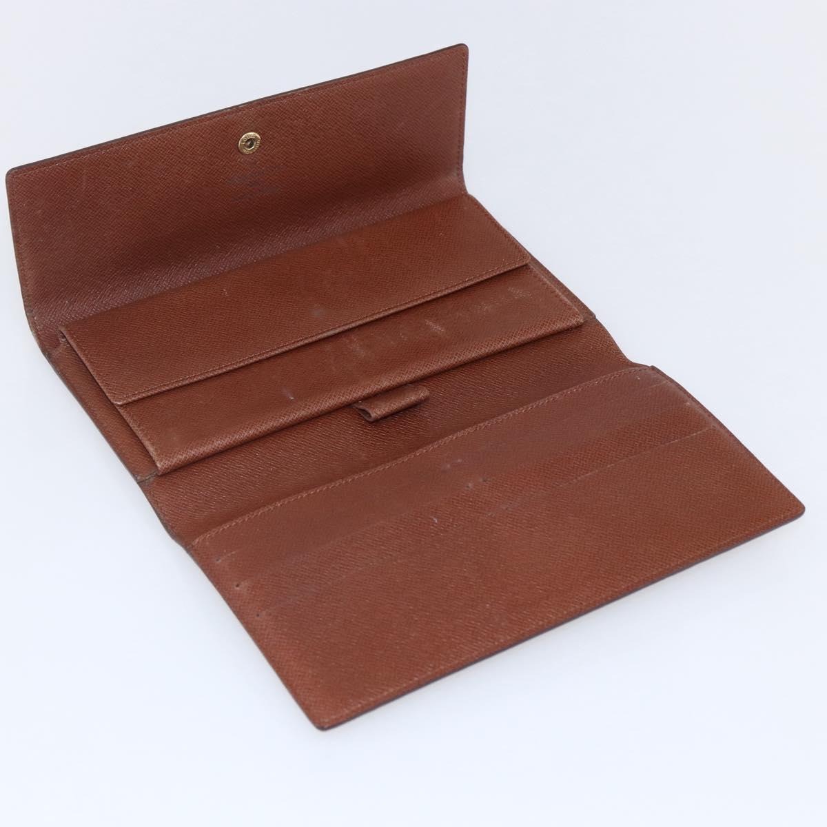 LOUIS VUITTON Monogram Porte Tresol International Wallet M61215 LV Auth sw1613