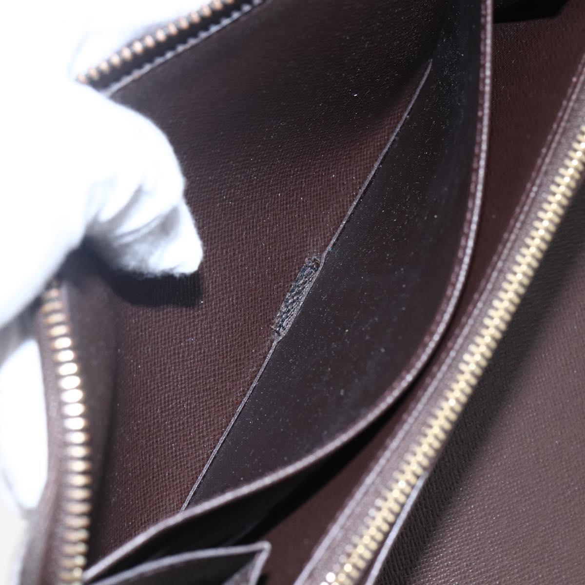 LOUIS VUITTON Damier Ebene Zippy Organizer Long Wallet N60003 LV Auth sw1614