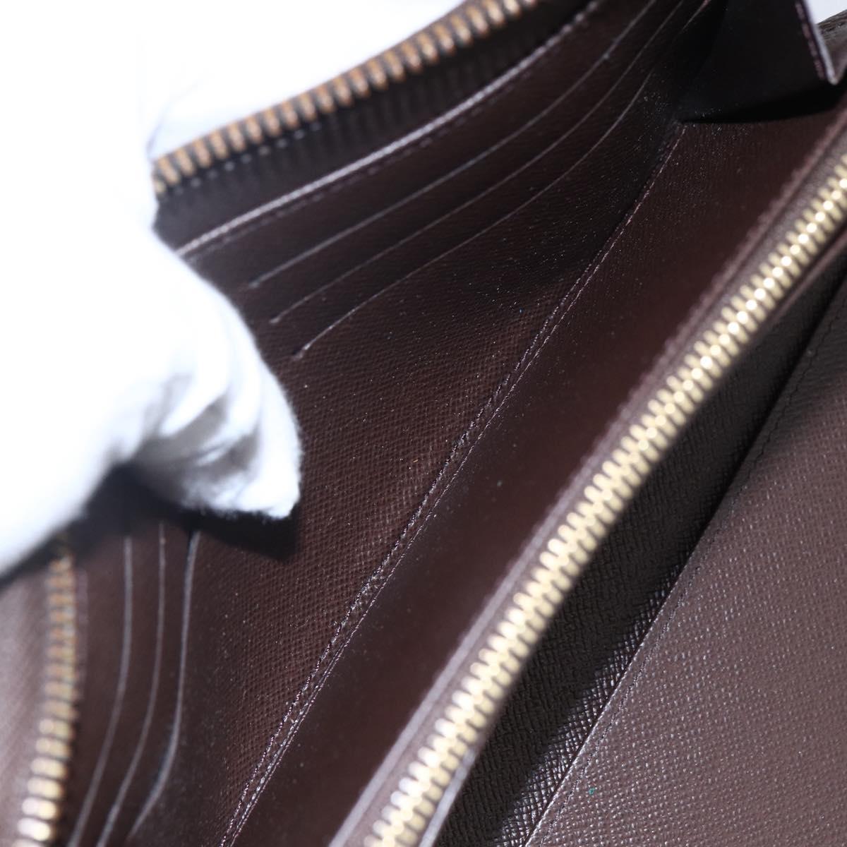 LOUIS VUITTON Damier Ebene Zippy Organizer Long Wallet N60003 LV Auth sw1614