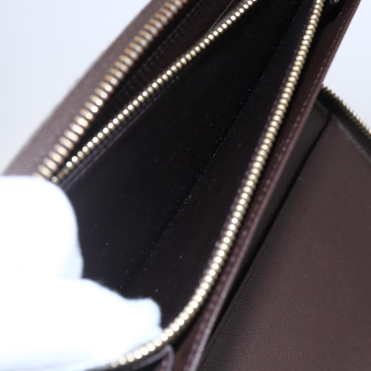 LOUIS VUITTON Damier Ebene Zippy Organizer Long Wallet N60003 LV Auth sw1614