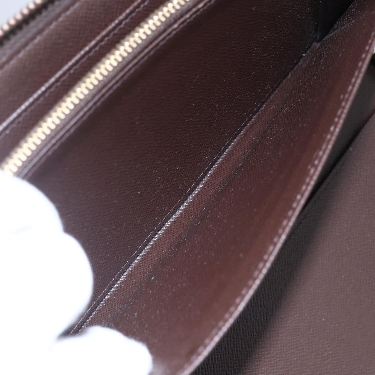 LOUIS VUITTON Damier Ebene Zippy Organizer Long Wallet N60003 LV Auth sw1614