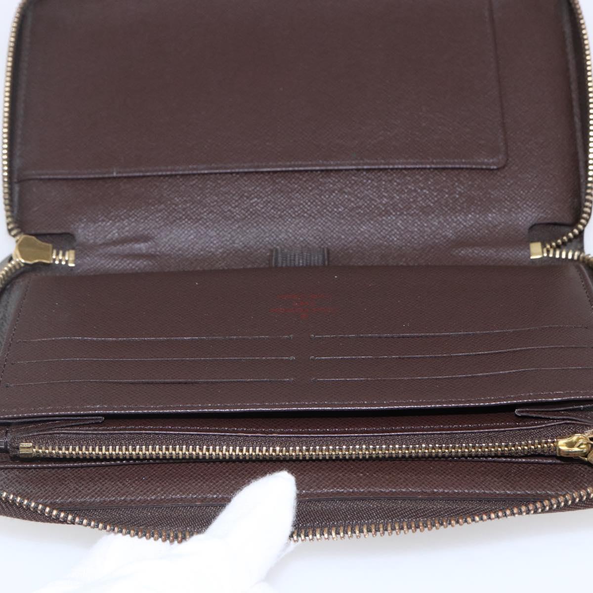 LOUIS VUITTON Damier Ebene Zippy Organizer Long Wallet N60003 LV Auth sw1614