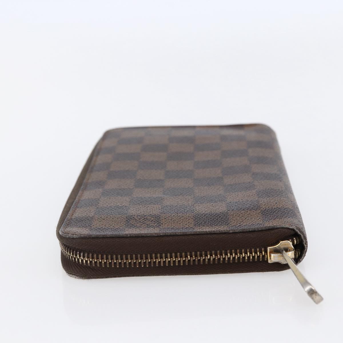 LOUIS VUITTON Damier Ebene Zippy Organizer Long Wallet N60003 LV Auth sw1614