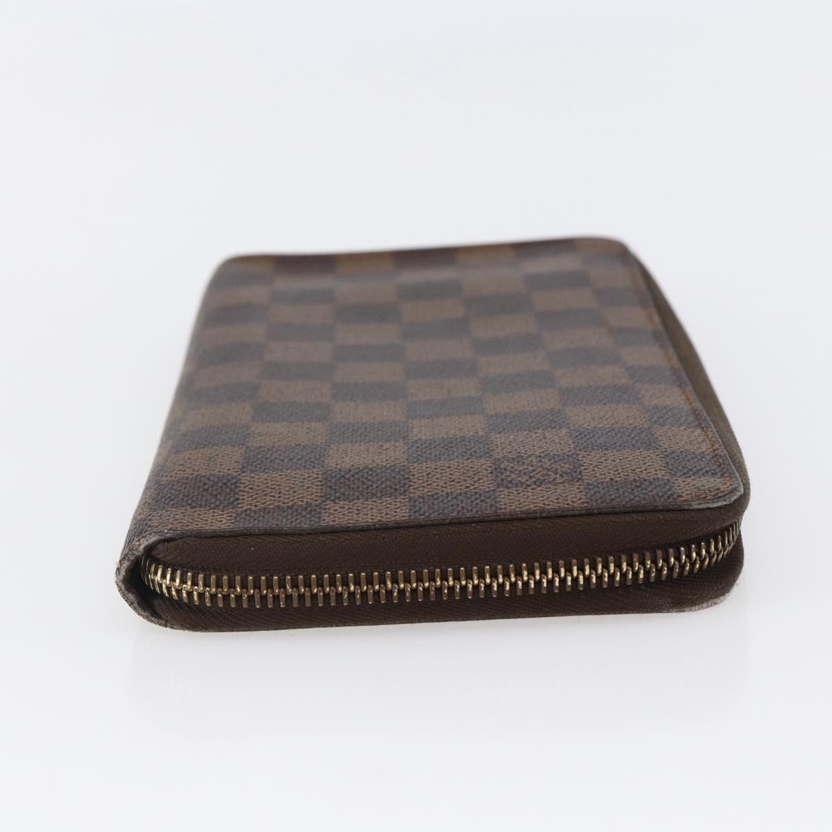 LOUIS VUITTON Damier Ebene Zippy Organizer Long Wallet N60003 LV Auth sw1614