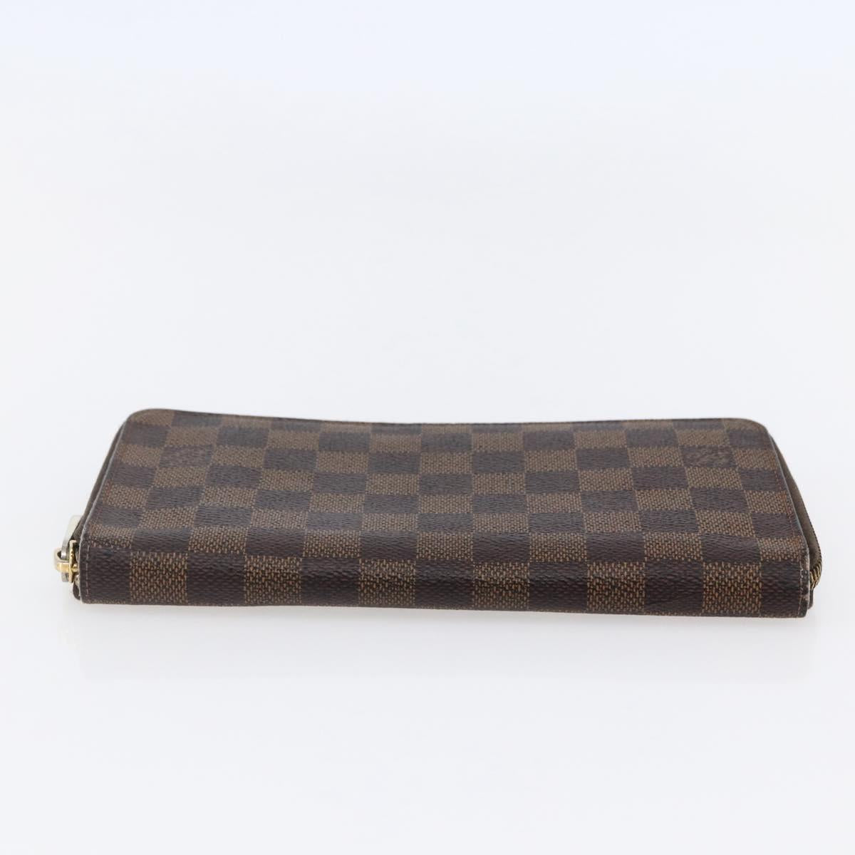 LOUIS VUITTON Damier Ebene Zippy Organizer Long Wallet N60003 LV Auth sw1614