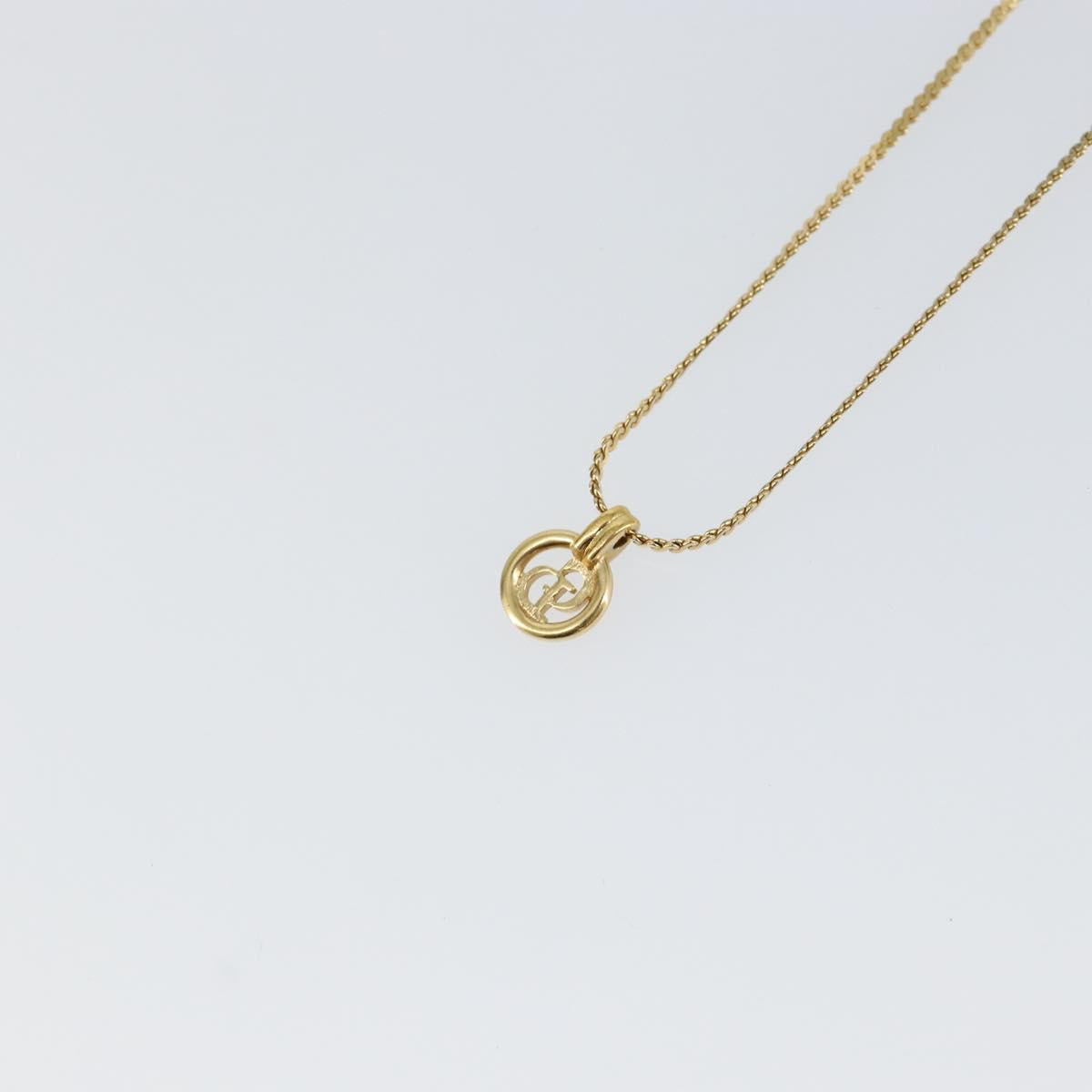 Christian Dior Necklace metal Gold Auth sw1617