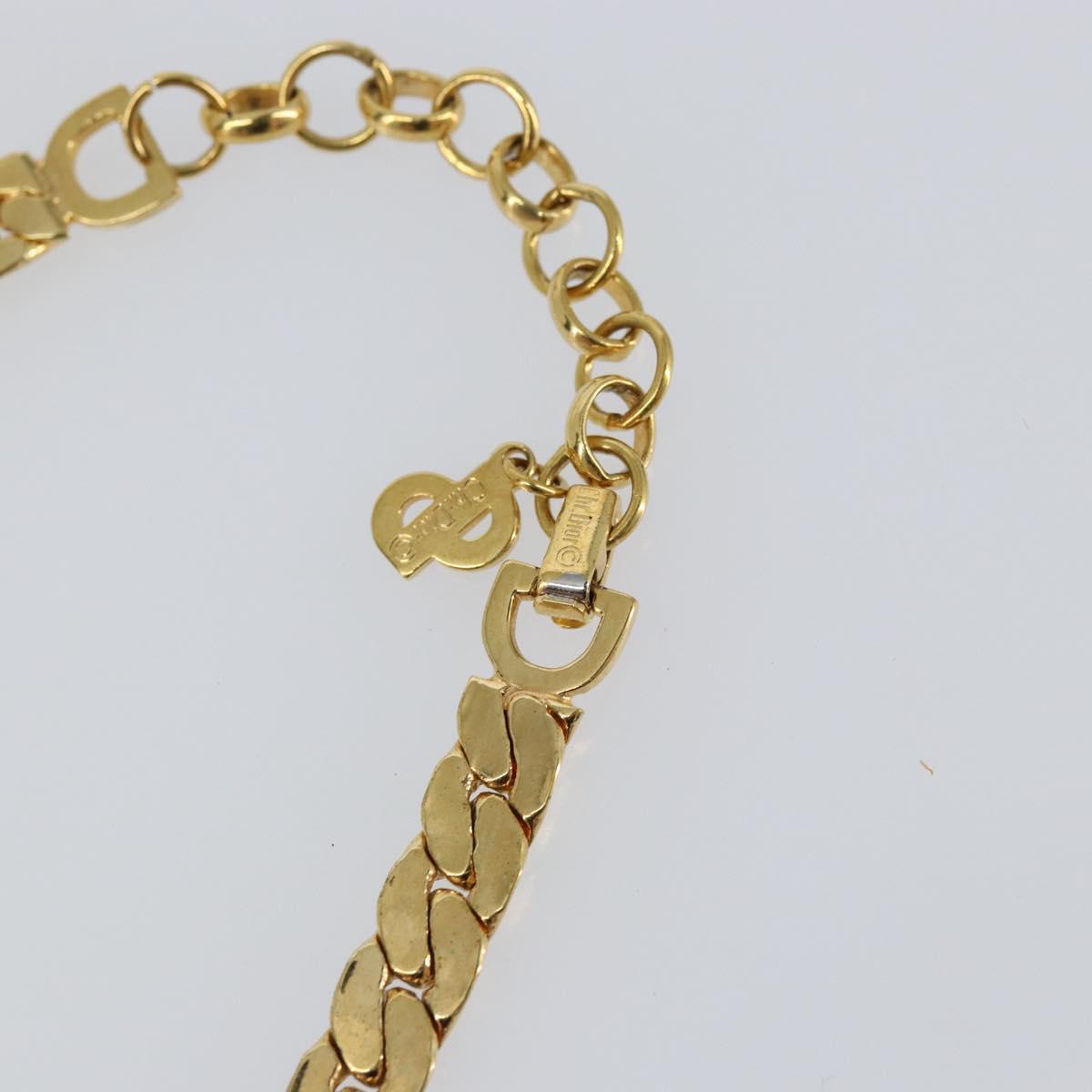 Christian Dior Necklace metal Gold Auth sw1620