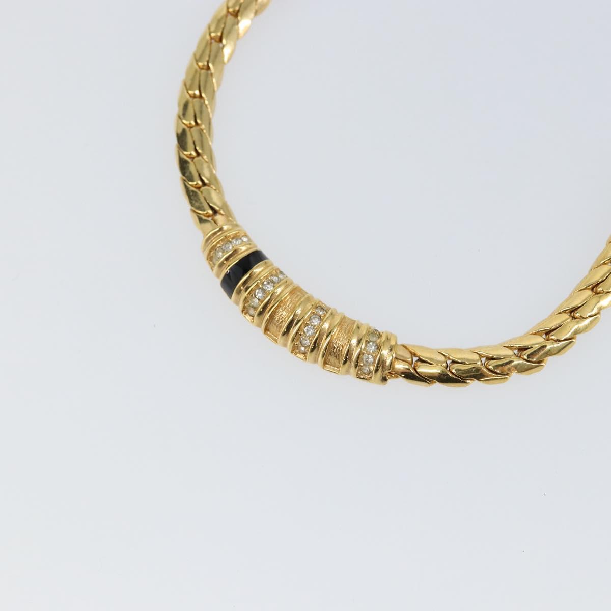Christian Dior Necklace metal Gold Auth sw1620