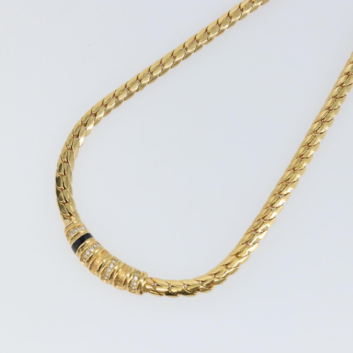 Christian Dior Necklace metal Gold Auth sw1620