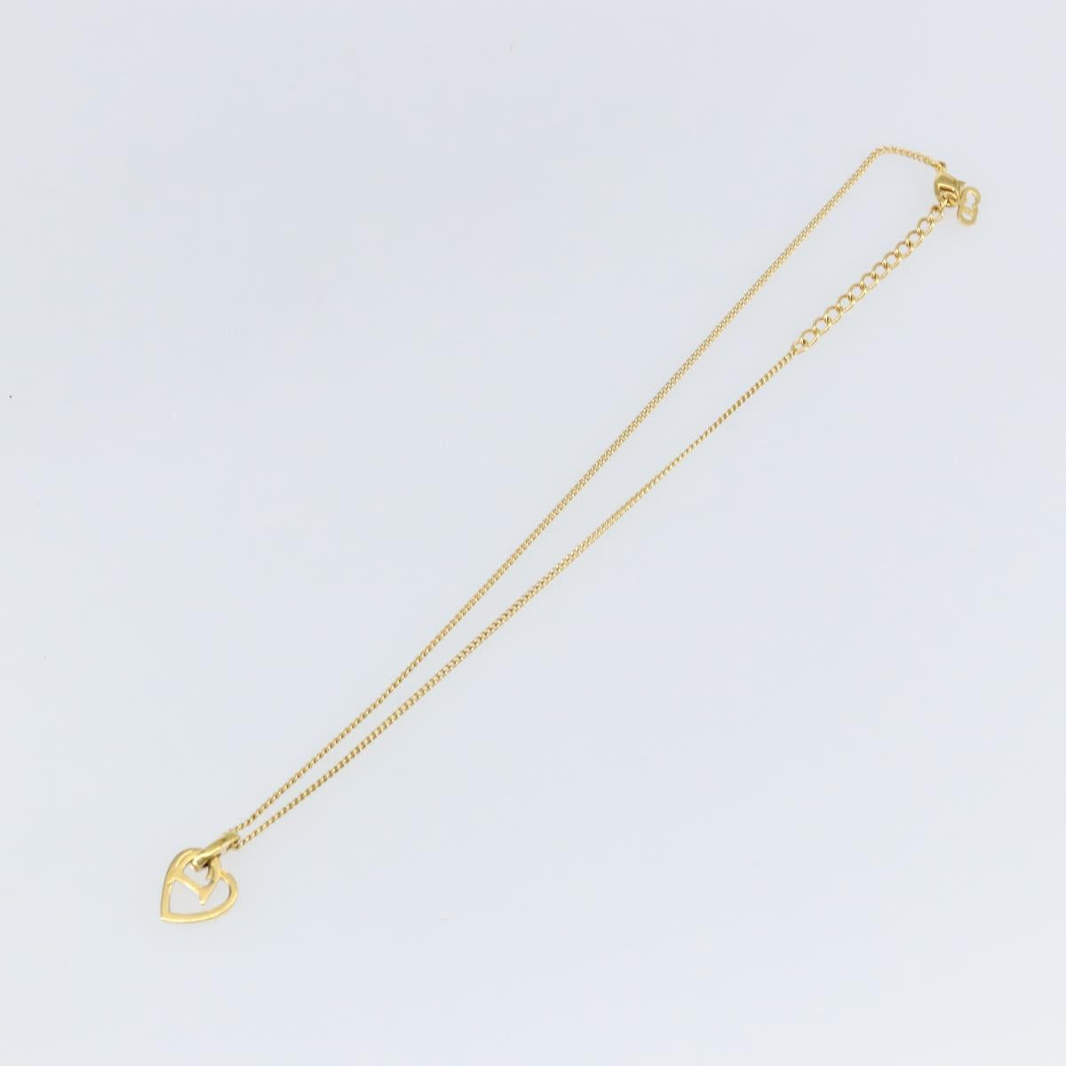 Christian Dior Necklace metal Gold Auth sw1622