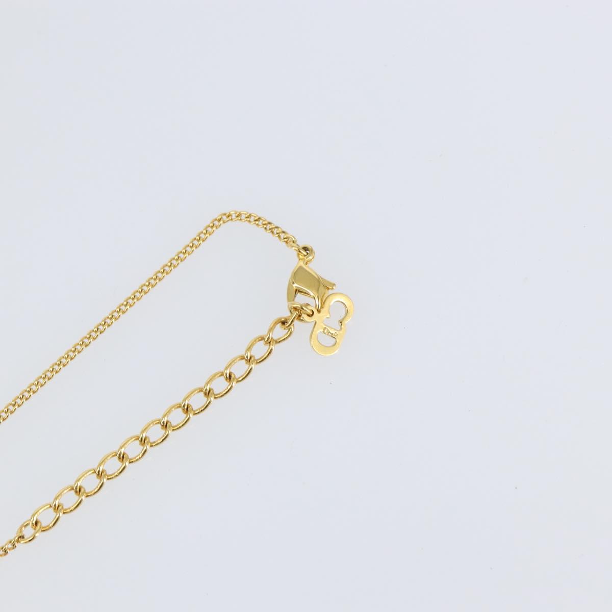Christian Dior Necklace metal Gold Auth sw1622