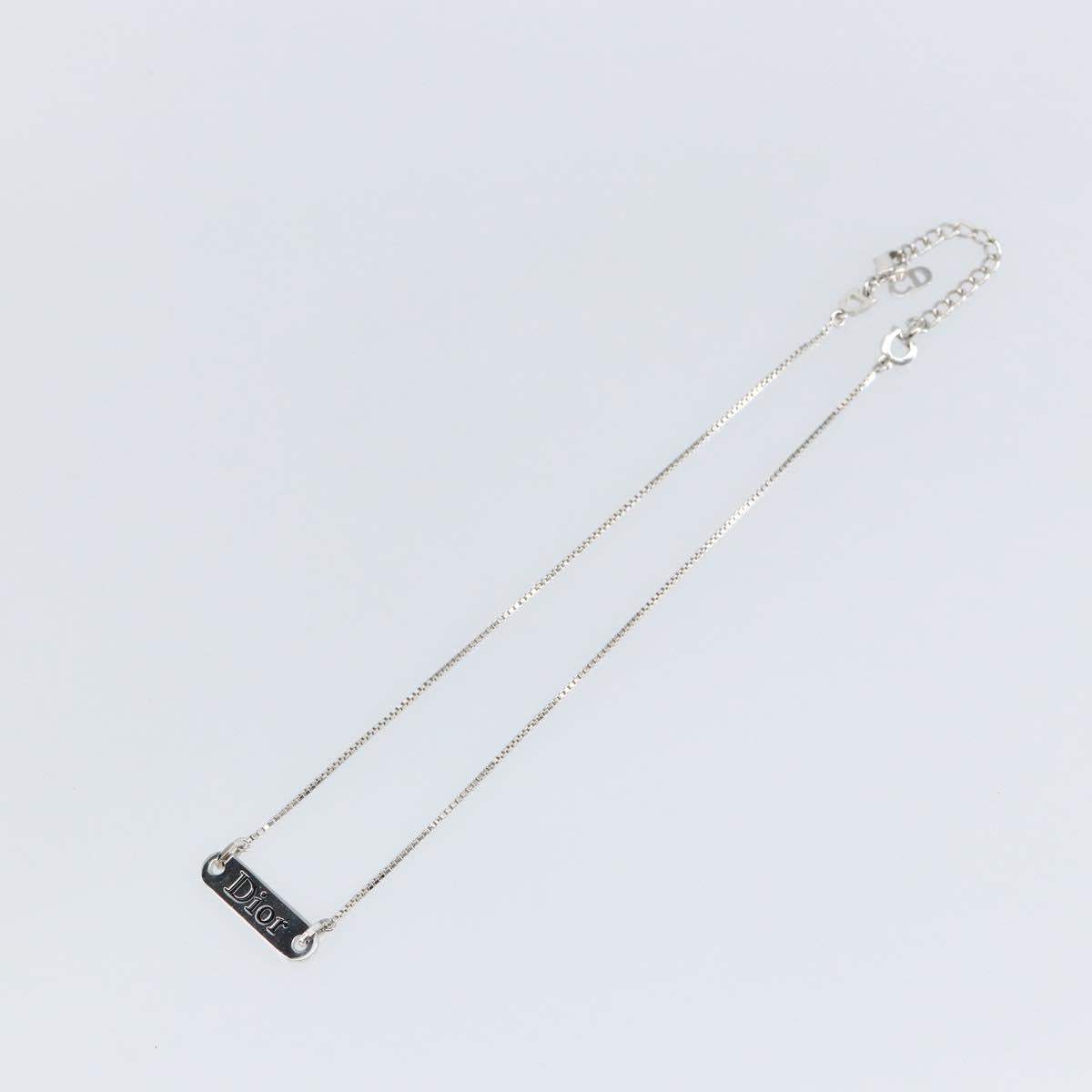 Christian Dior Necklace metal Silver Auth sw1623