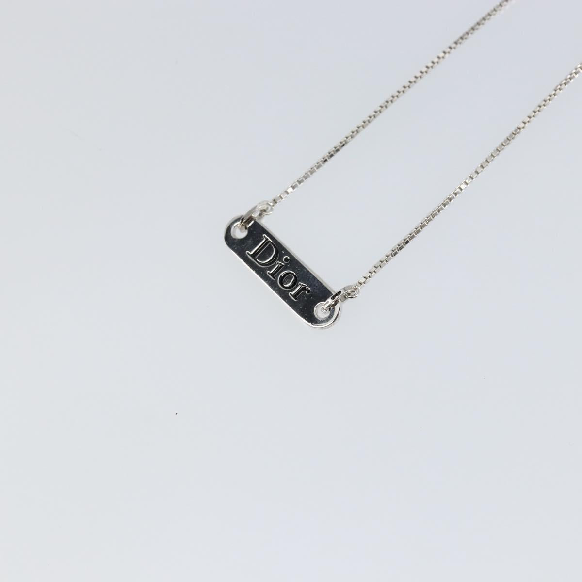 Christian Dior Necklace metal Silver Auth sw1623