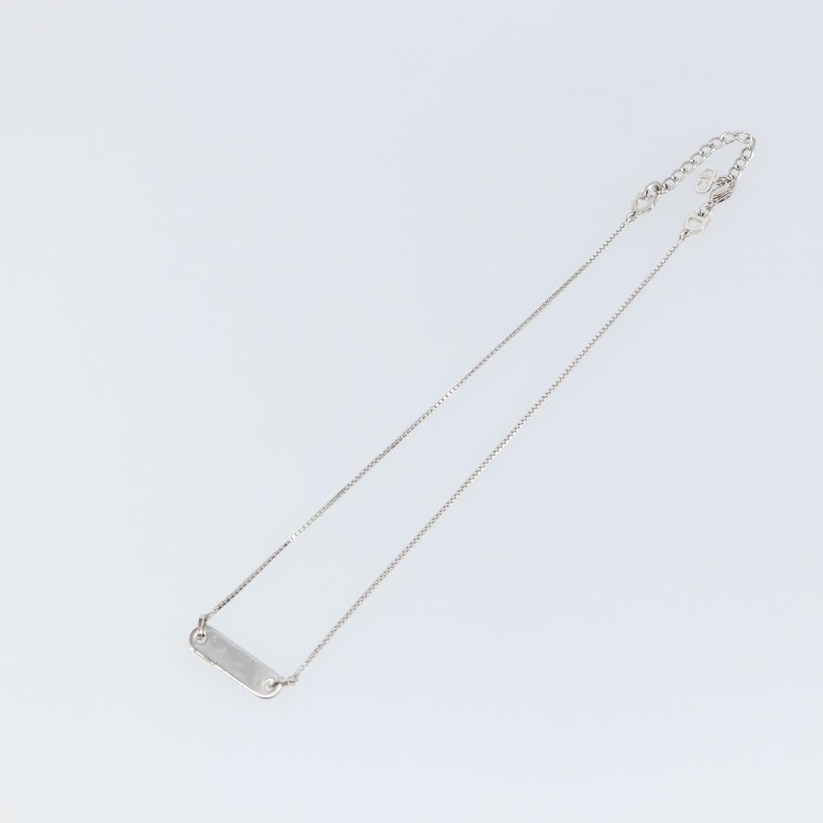 Christian Dior Necklace metal Silver Auth sw1623