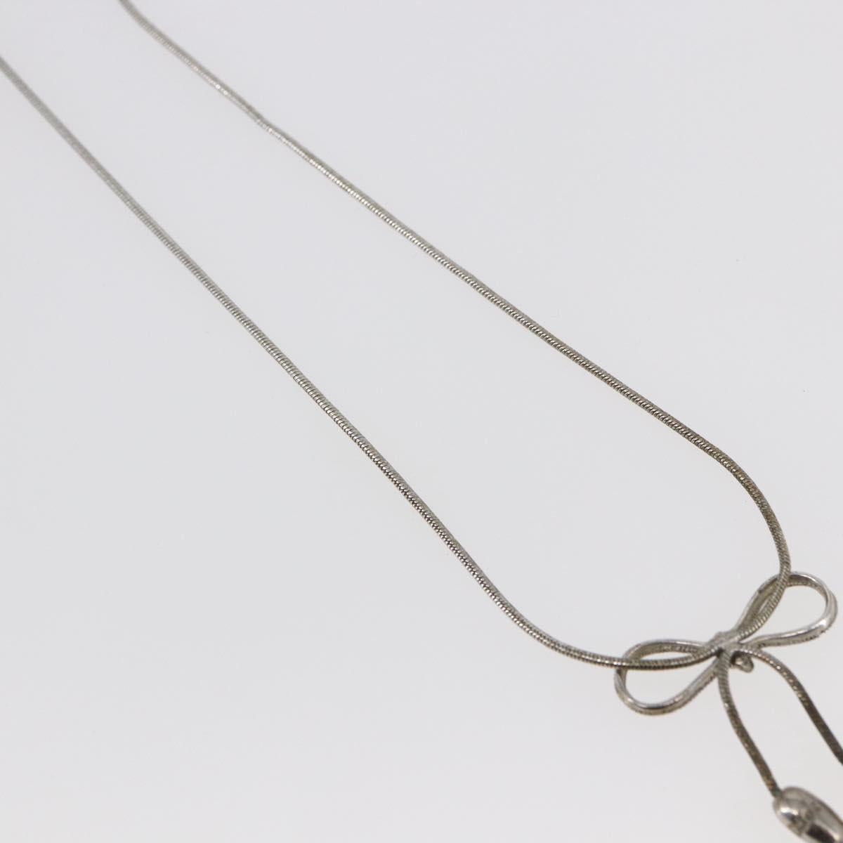 Christian Dior Choker metal Silver Auth sw1624