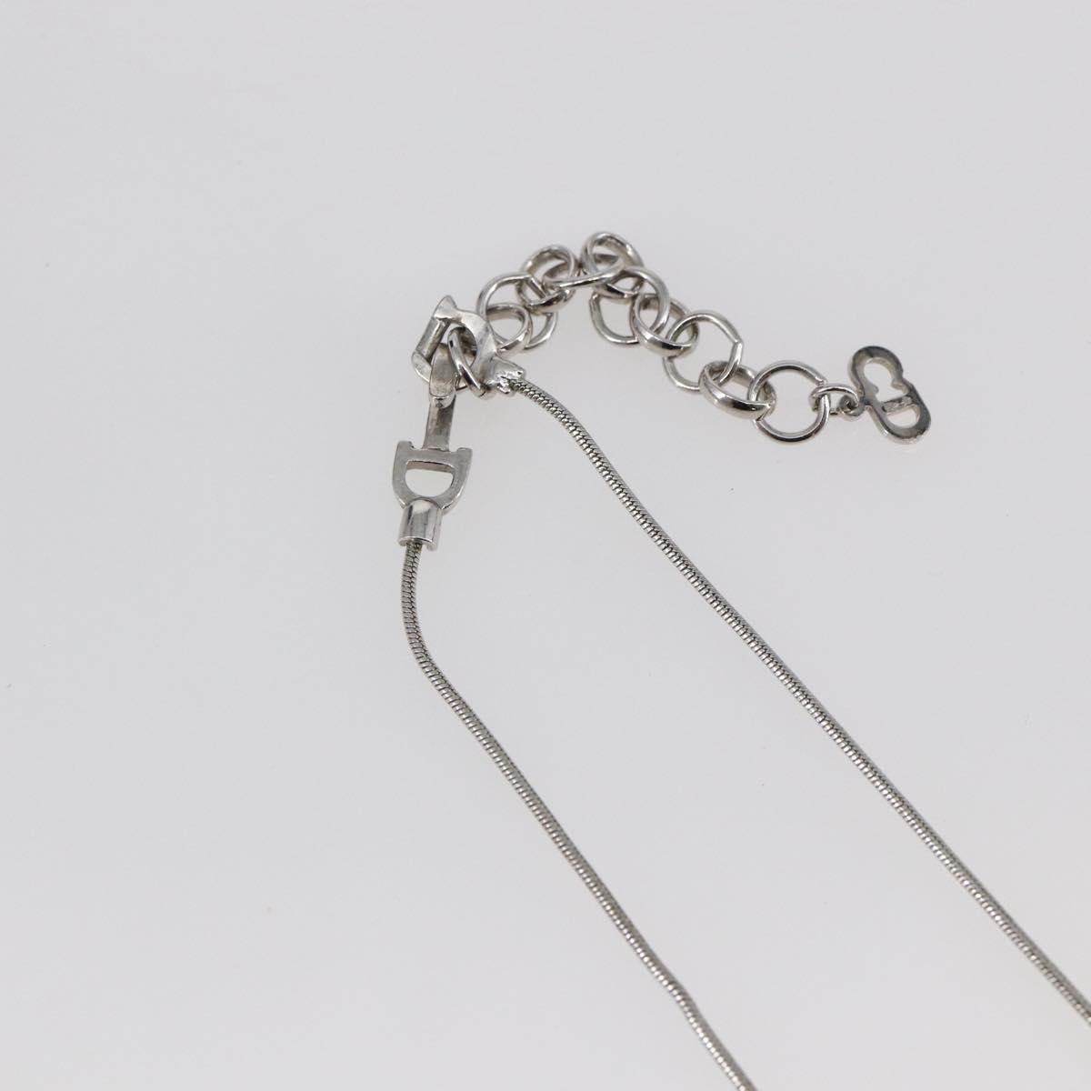 Christian Dior Choker metal Silver Auth sw1624