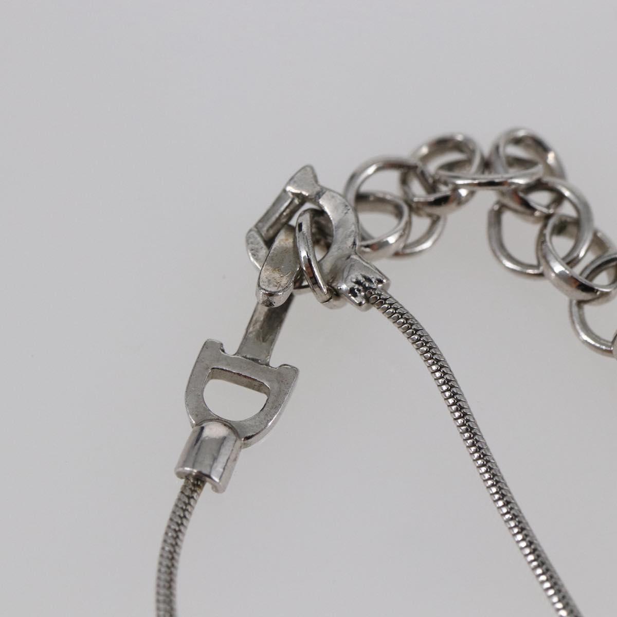 Christian Dior Choker metal Silver Auth sw1624
