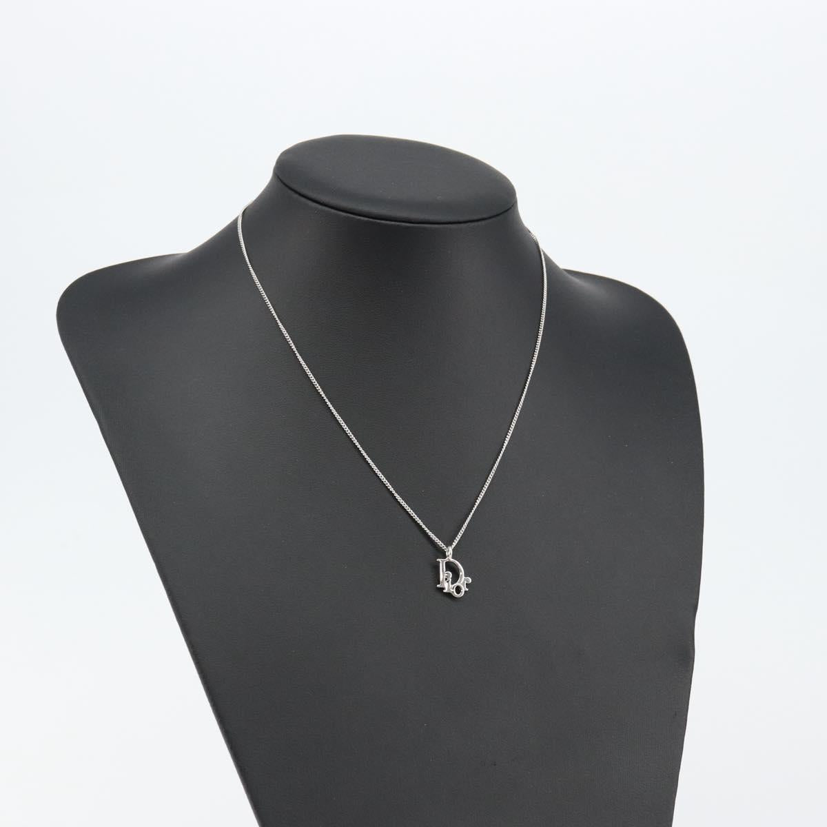 Christian Dior Necklace metal Silver Auth sw1625