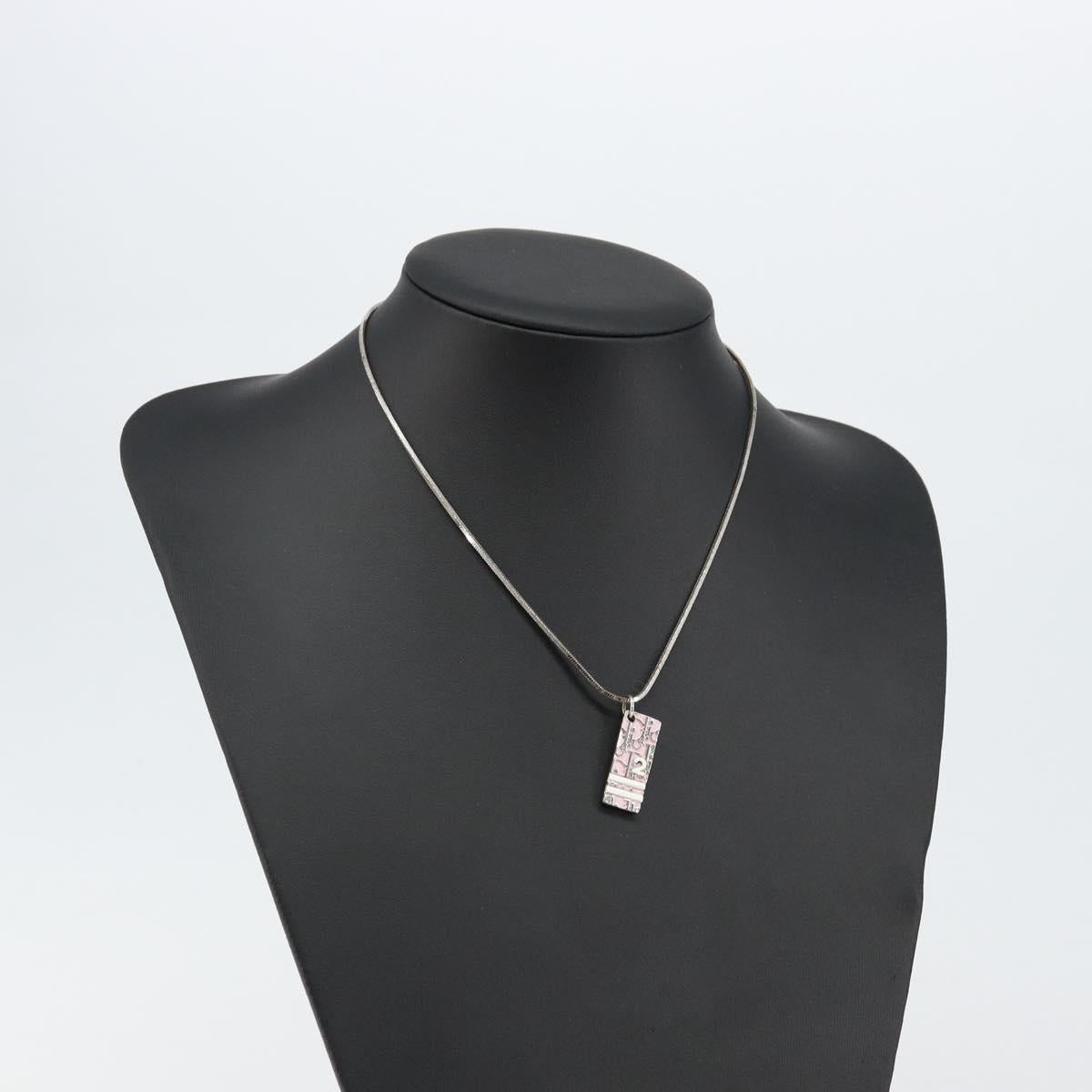 Christian Dior Necklace metal Silver Auth sw1626