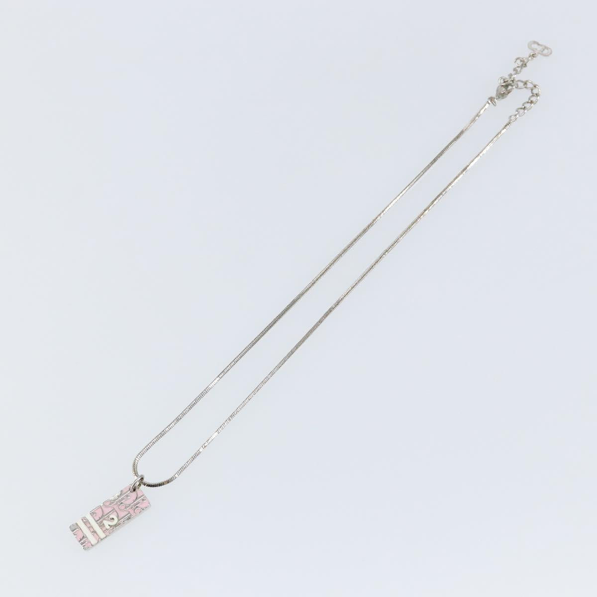 Christian Dior Necklace metal Silver Auth sw1626