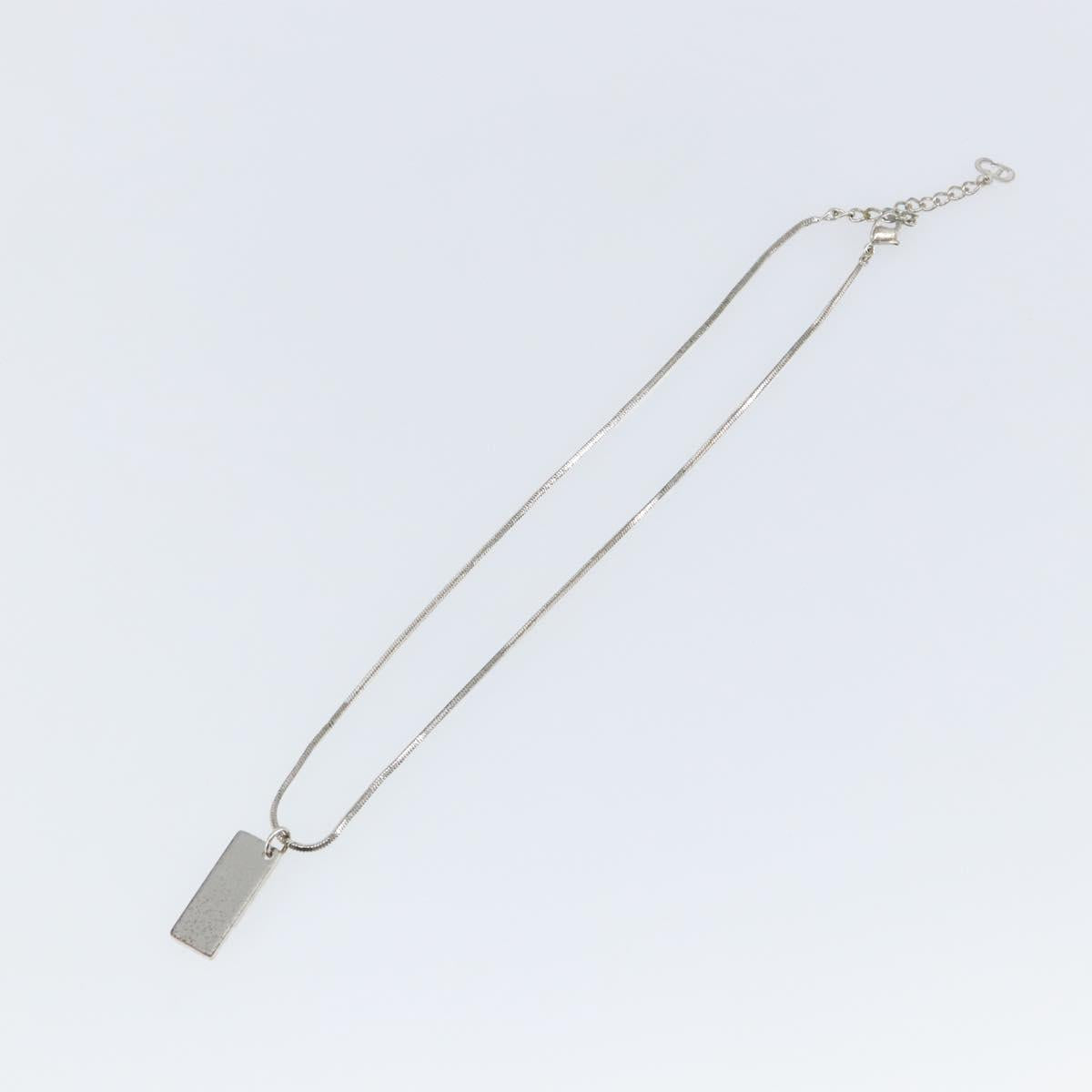 Christian Dior Necklace metal Silver Auth sw1626