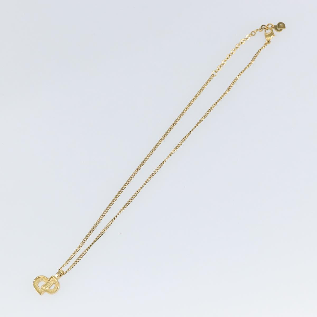Christian Dior Necklace metal Gold Auth sw1633