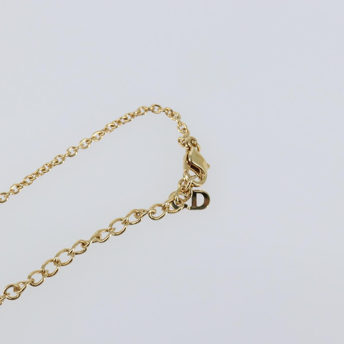 Christian Dior Necklace metal Gold Auth sw1635
