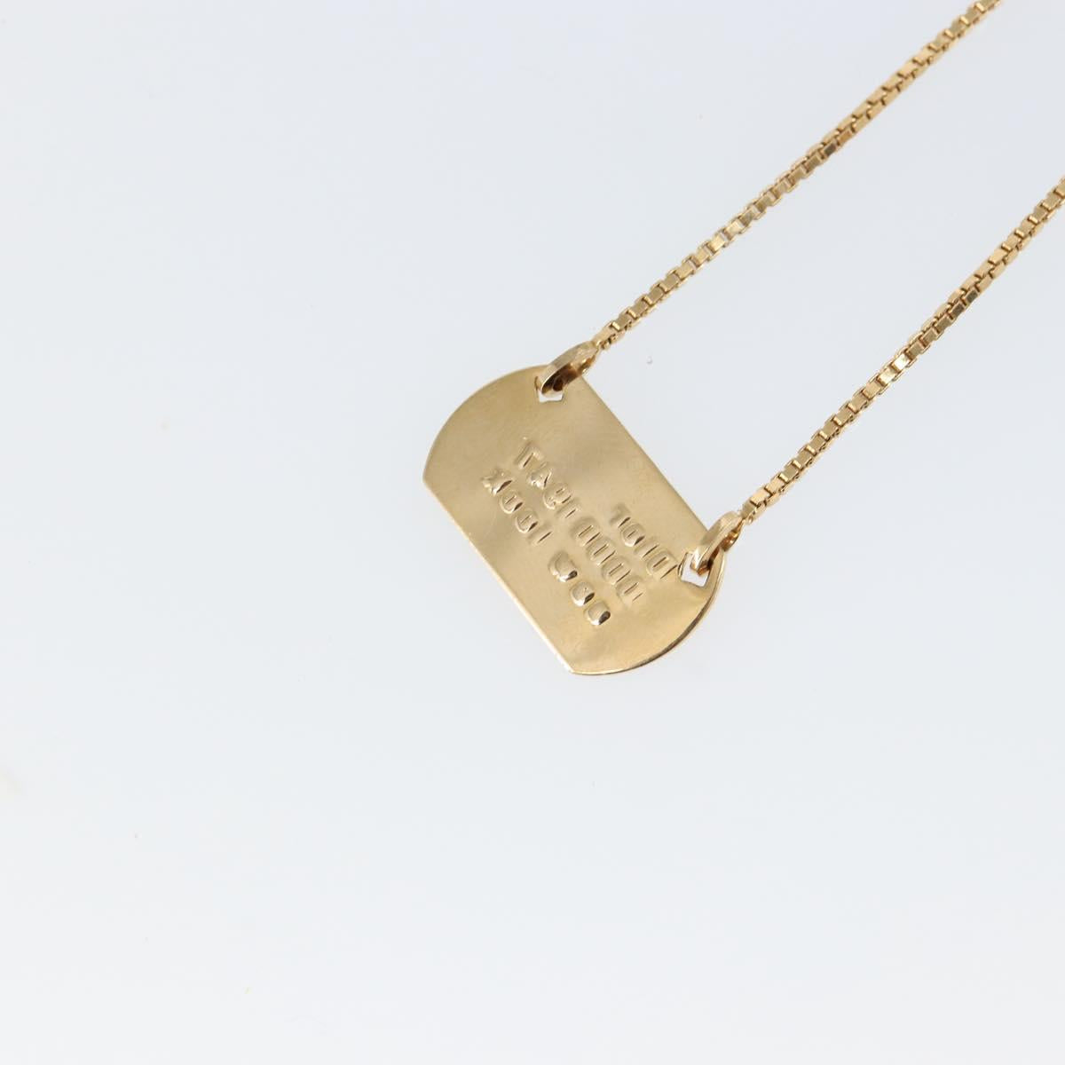 Christian Dior Necklace metal Gold Auth sw1636
