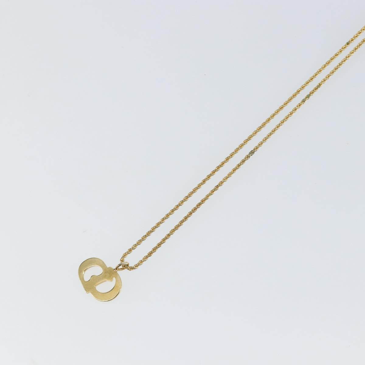Christian Dior Necklace metal Gold Auth sw1638