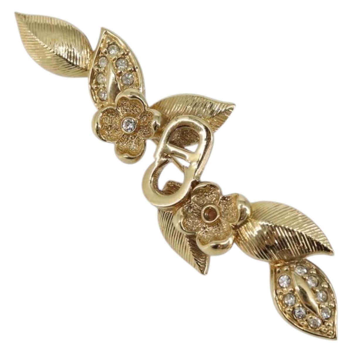 Christian Dior Brooch metal Gold Auth sw1639
