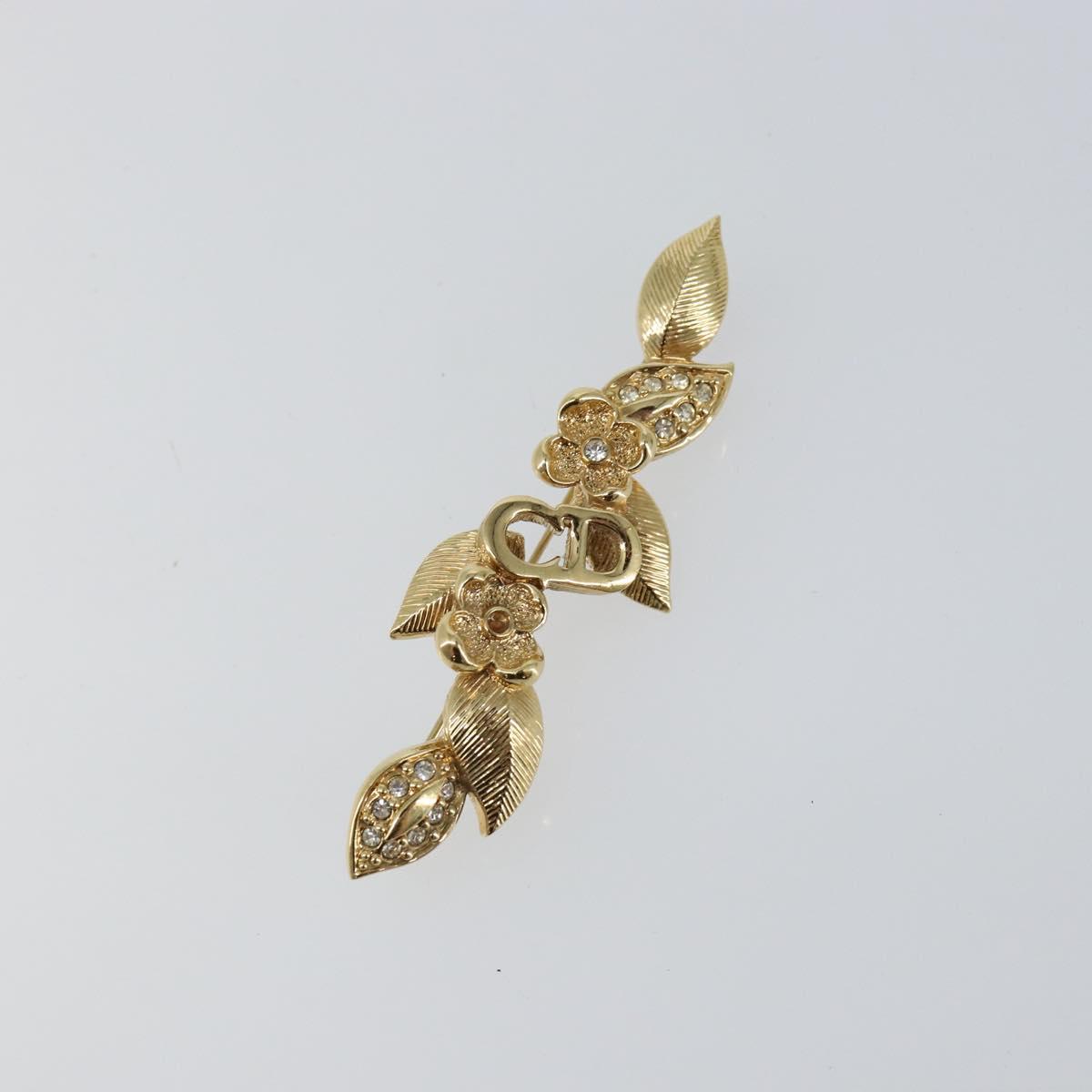 Christian Dior Brooch metal Gold Auth sw1639