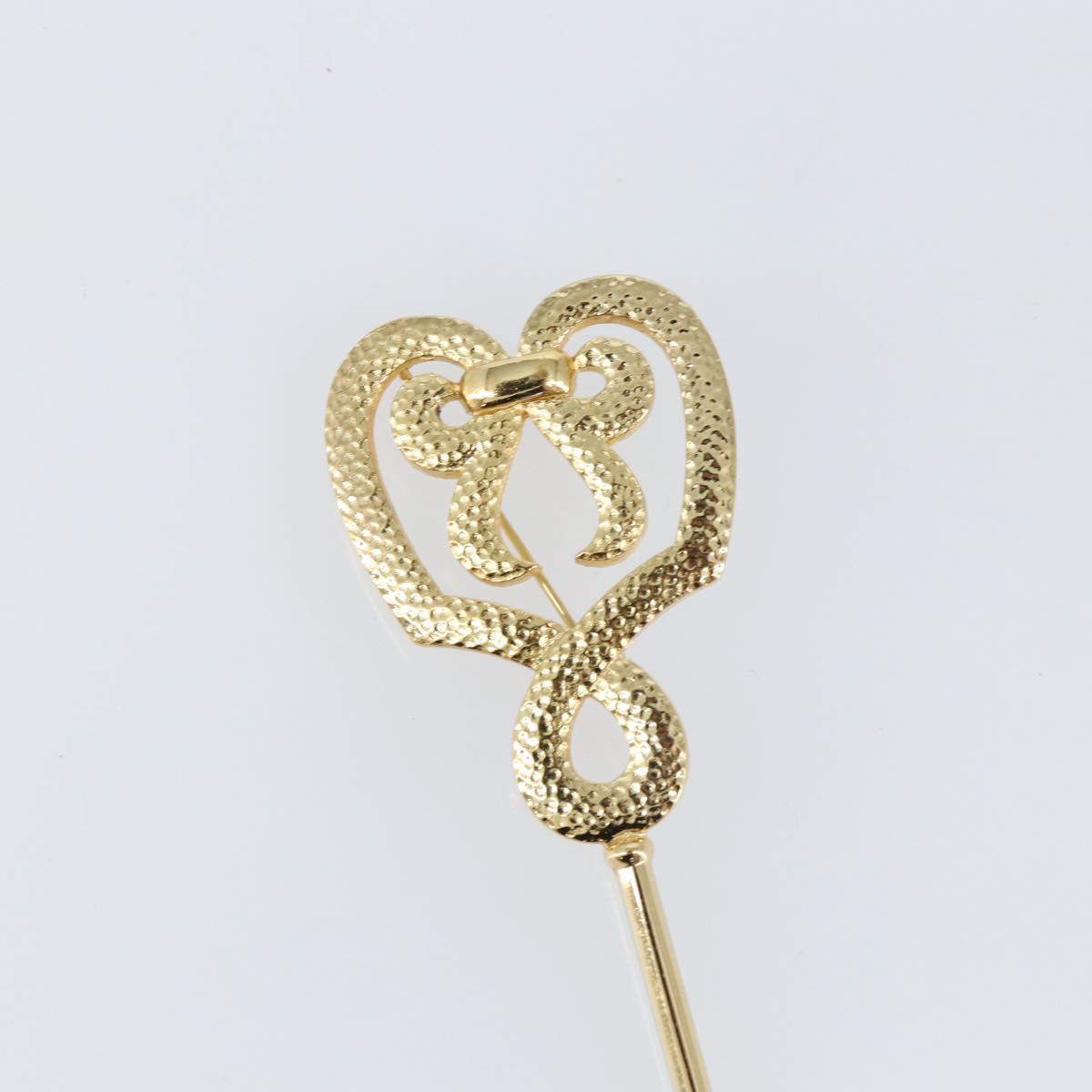 Christian Dior Brooch metal Gold Auth sw1641